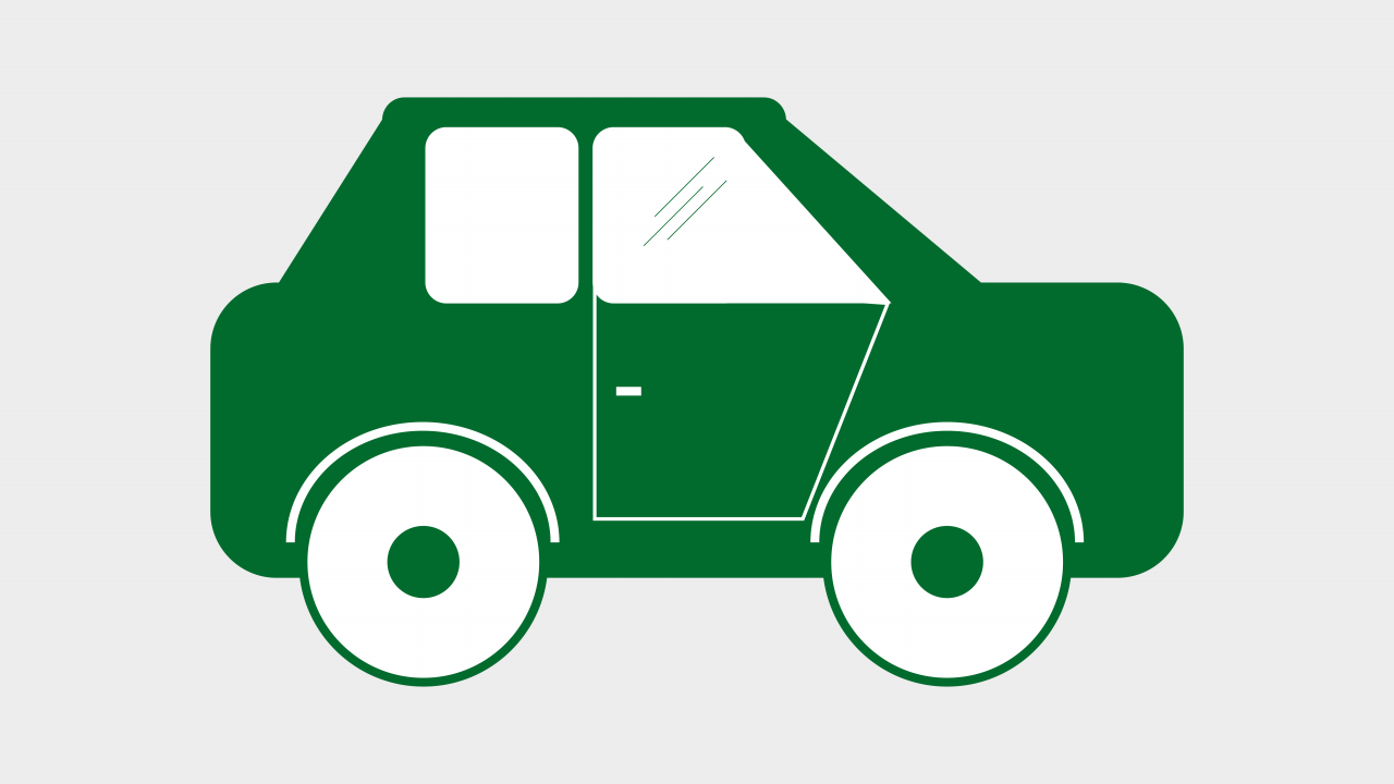 Enkel illustration av en bil.