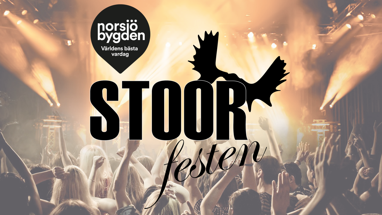 Stoorfesten logotyp på orange bakgrund