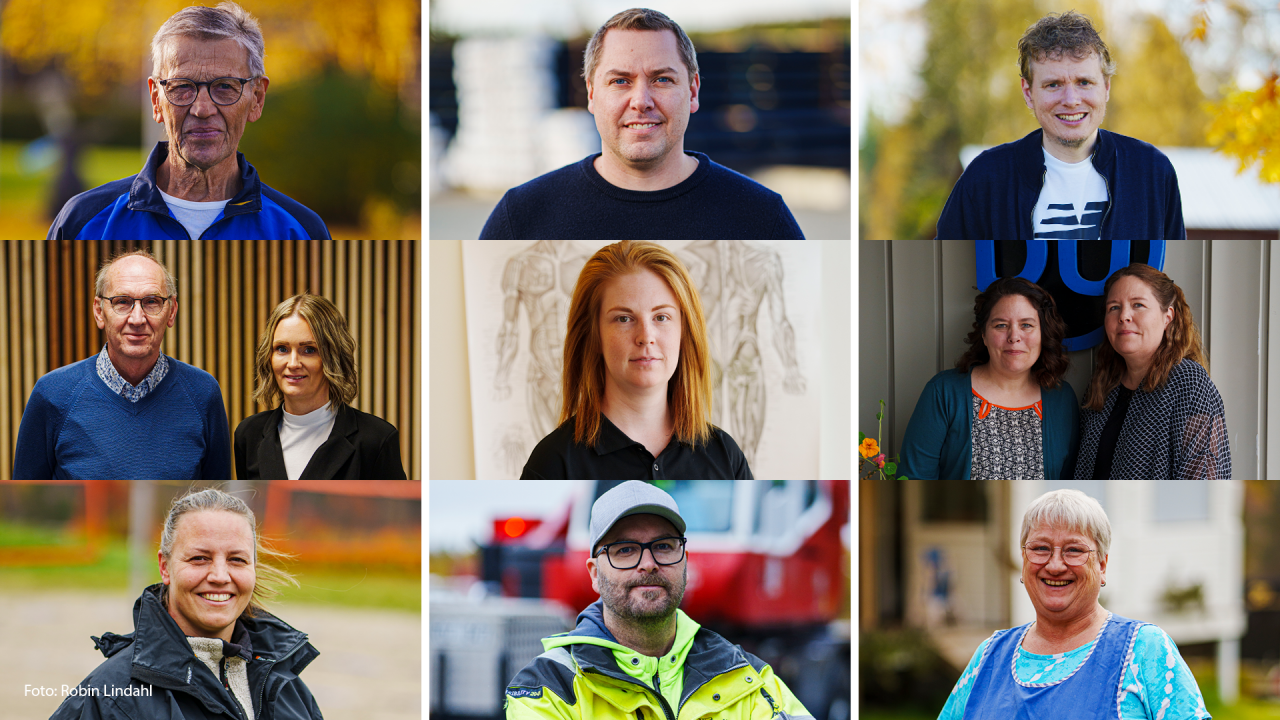 Collage med människor